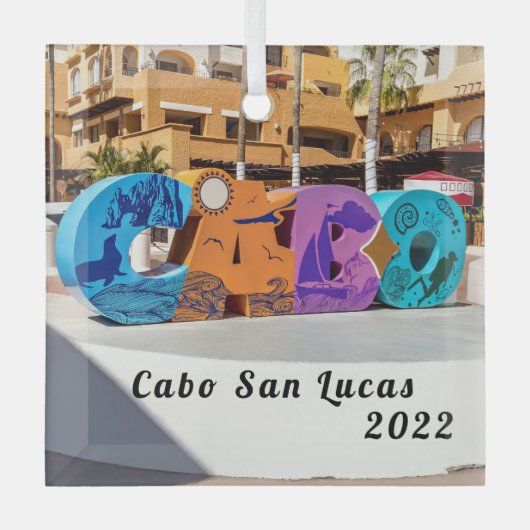 Cabo San Lucas Sign, Ornament Aus Glas (Vorderseite)