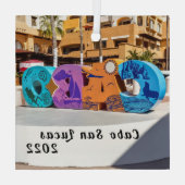 Cabo San Lucas Sign, Ornament Aus Glas (Rückseite)