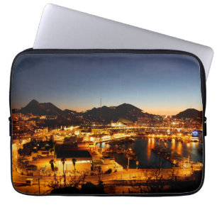 Cabo San Lucas Stadtbild am Sonnenuntergang, Laptopschutzhülle
