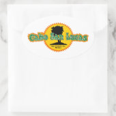 Cabo San Lucas Sun Ovaler Aufkleber (Tasche)