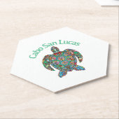Cabo San Lucas Tribal Turtle Untersetzer (angewinkelt)