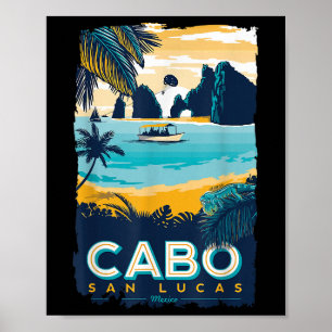 Cabo San Lucas Tropical Beach Mexiko Reise Vintag Poster