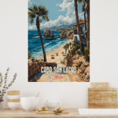 Cabo San Lucas Vintage Poster (Küche)