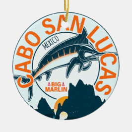 Cabo San Lucas Wasserfischen Segelfisch Vintag Keramik Ornament