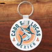 Cabo San Lucas Wasserfischen Segelfisch Vintag Schlüsselanhänger (Vorderseite)