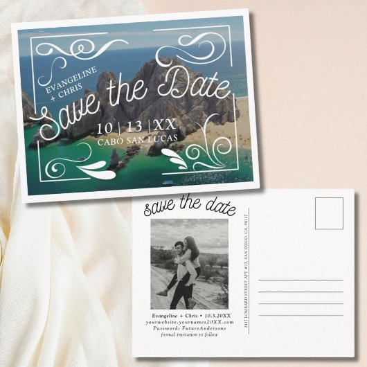 Cabo San Lucas Wedding Save the Date Postcard Postkarte