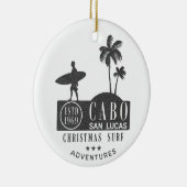 Cabo San Lucas Weihnachts-Surfen Abenteuer Keramik Ornament (Rechts)