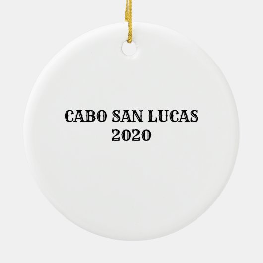 Cabo San Lucas Weihnachtsschmuck mit Datum (Hinten)