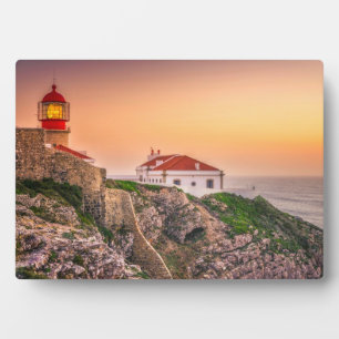 Cabo Sao Vicente bei Sonnenuntergang Algarve, Po Fotoplatte