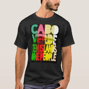Cabo Verde 10 Inseln 1 Personen Rasta T-Shirt