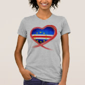 Cabo Verde Bow Herzenflagge T - Shirt (Vorderseite)