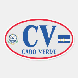 Cabo Verde / Cape Verde Oval Stickers