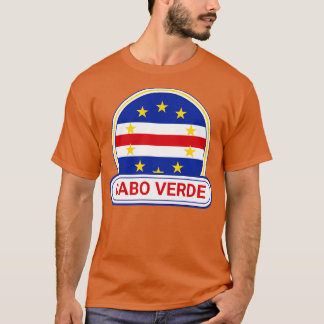 Cabo Verde Country Abzeichen Cabo Verde Flag T-Shirt