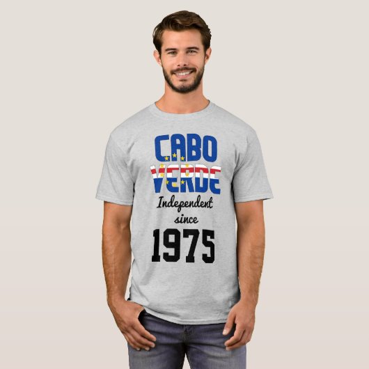 Cabo Verde Flag Independence Celebration T-Shirt (Vorne ganz)