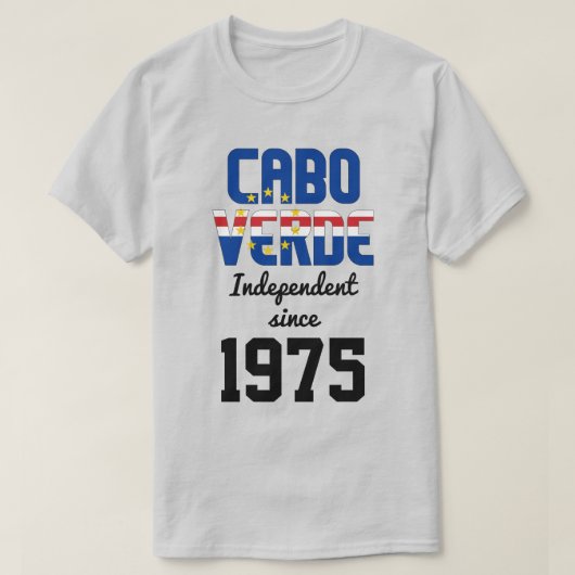 Cabo Verde Flag Independence Celebration T-Shirt (Design vorne)