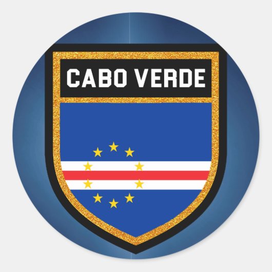 Cabo Verde Flag Runder Aufkleber (Vorderseite)