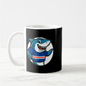 Cabo Verde Flag Shark Funny Cabo Verdean Kaffeetasse (Links)