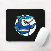 Cabo Verde Flag Shark Funny Cabo Verdean Mousepad (Mit Mouse)