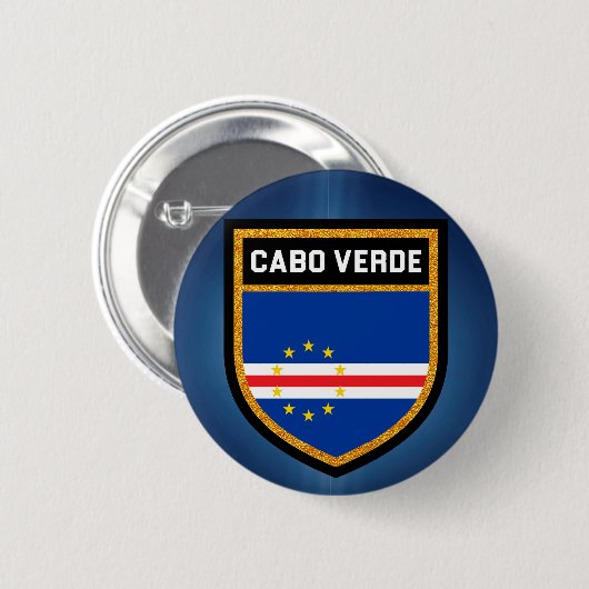 Cabo Verde Flagge Button (Vorne & Hinten)