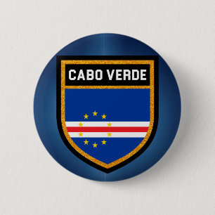 Cabo Verde Flagge Button