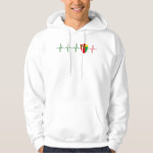Cabo Verde Historic Flag Shield Heartbeat T - Shir Hoodie (Vorderseite)