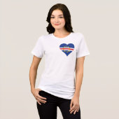Cabo Verde Liebe Herzenflagge Tri-Blend Shirt (Vorderseite voll)