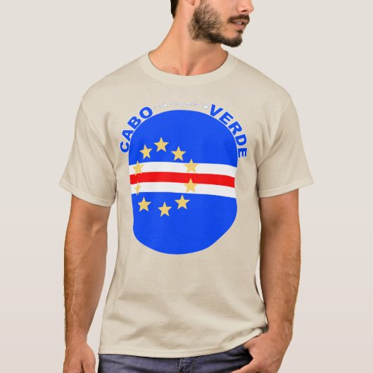 Cabo Verde Ova Flag T-Shirt (Vorderseite)