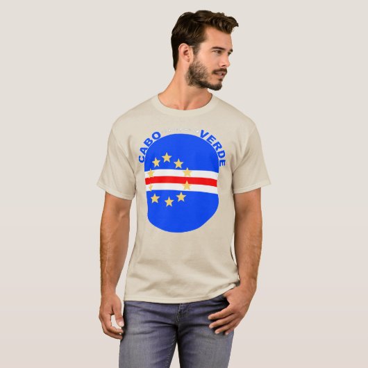 Cabo Verde Ova Flag T-Shirt (Vorne ganz)
