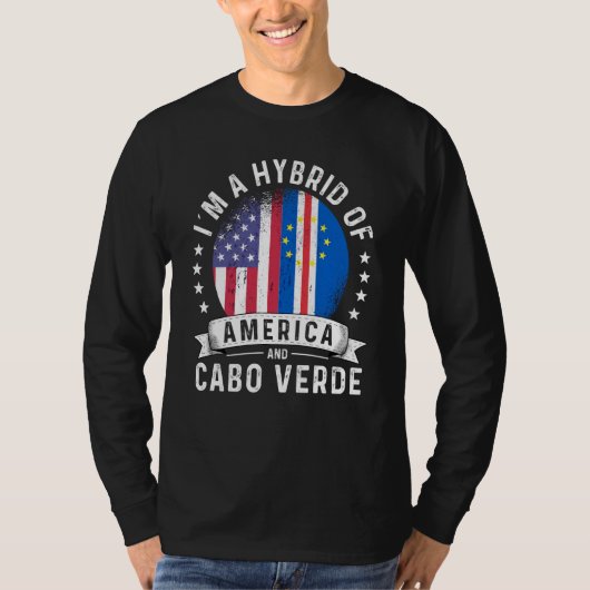 Cabo Verdean American Patriot Grown Flag Humor T-Shirt (Vorderseite)