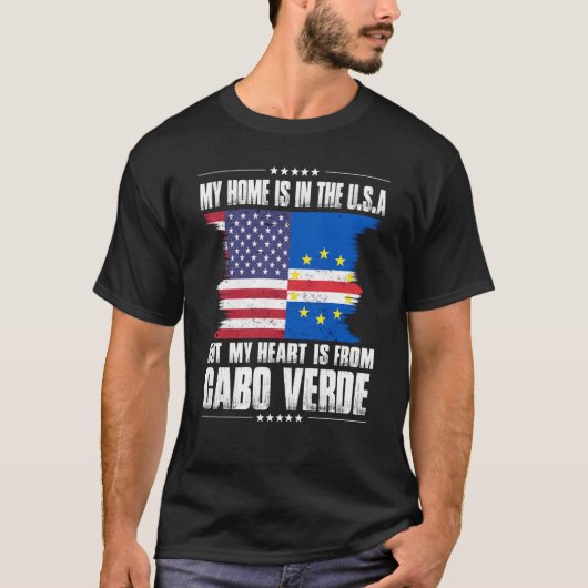 Cabo Verdean American Patriot Grown Proud Home Hea T-Shirt (Vorderseite)