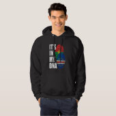 Cabo Verdean und Burkinabé Mix Dna Flag Erbe Hoodie (Vorne ganz)