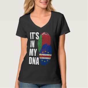 Cabo Verdean und weißrussisches Misch-DNA-Flag T-Shirt