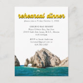 Cabo Wedding Elegante Probe Dinner Einladung (Vorderseite)