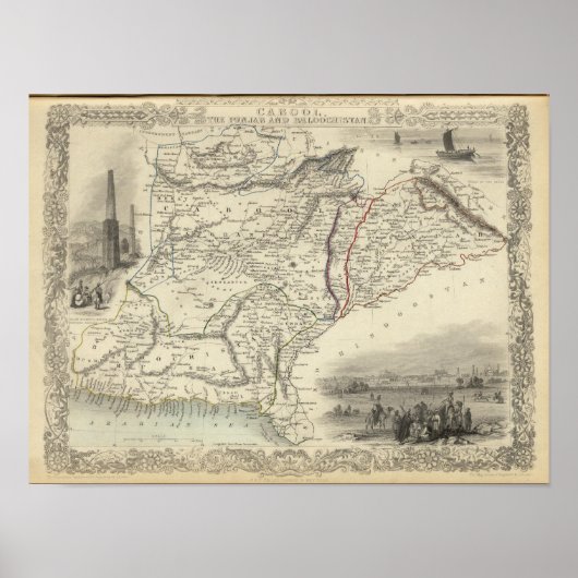 Cabool, Punjab und Belochistan Poster (Vorne)