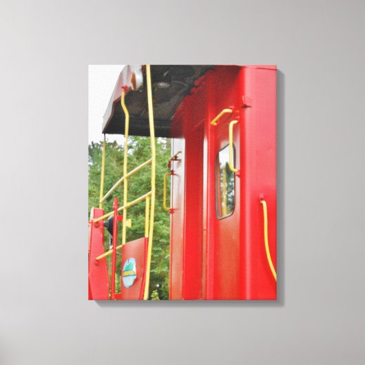 Caboose Adirondack Zuglandschaft Leinwanddruck (Vorderseite)
