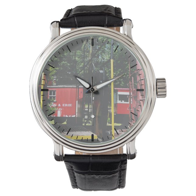 Caboose in der Ferne Armbanduhr (Vorderseite)