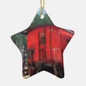 Caboose Keramik Ornament (Links)