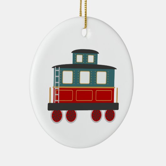 Caboose Keramik Ornament (Rechts)