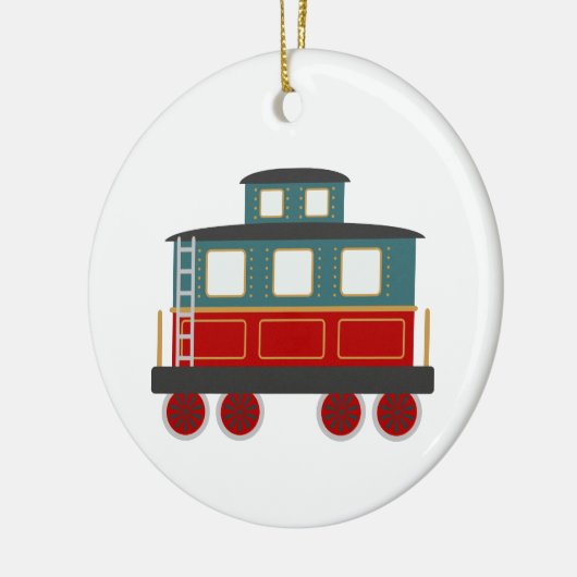 Caboose Keramik Ornament (Links)