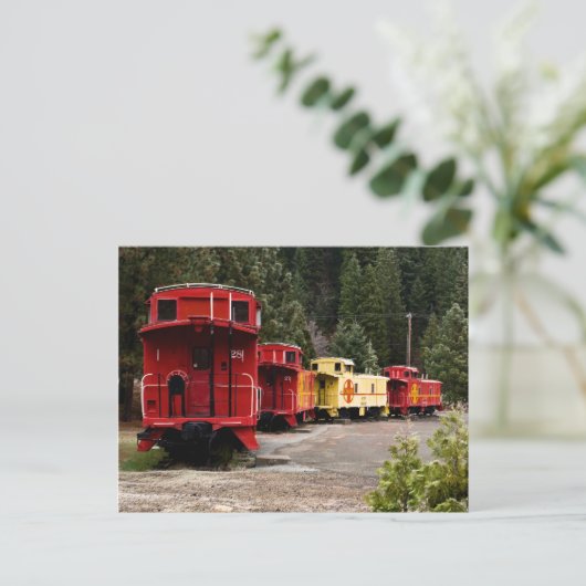 Caboose Line Postcard Postkarte (Stehend Vorderseite)