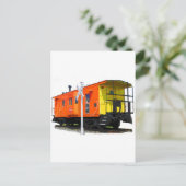 Caboose- und Eisenbahnübergangszeichen Postkarte (Stehend Vorderseite)