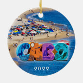 Cabo's Medano Beach, Keramik Keramik Ornament (Hinten)