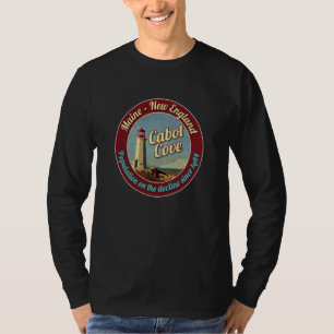 Cabot Cove Leuchtturm Maine New England Abzeichen T-Shirt