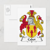 Cabot Familienwappen Postkarte (Vorne/Hinten)