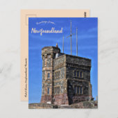Cabot Tower Newfoundland Canada Postkarte (Vorne/Hinten)