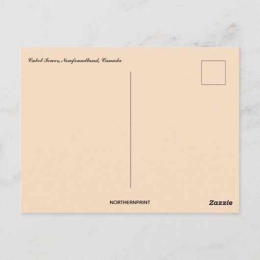 Cabot Tower Newfoundland Canada Postkarte (Rückseite)
