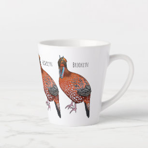 Cabot-Tragopan-Vogel-Cartoon-Illustration Milchtasse