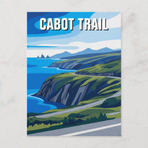Cabot Trail Nova Scotia Canada Travel Postkarte
