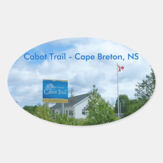 Cabot Trail Ovaler Aufkleber (Vorderseite)