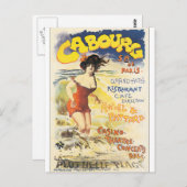 Cabourg Vintage Travel Poster Postkarte (Vorne/Hinten)